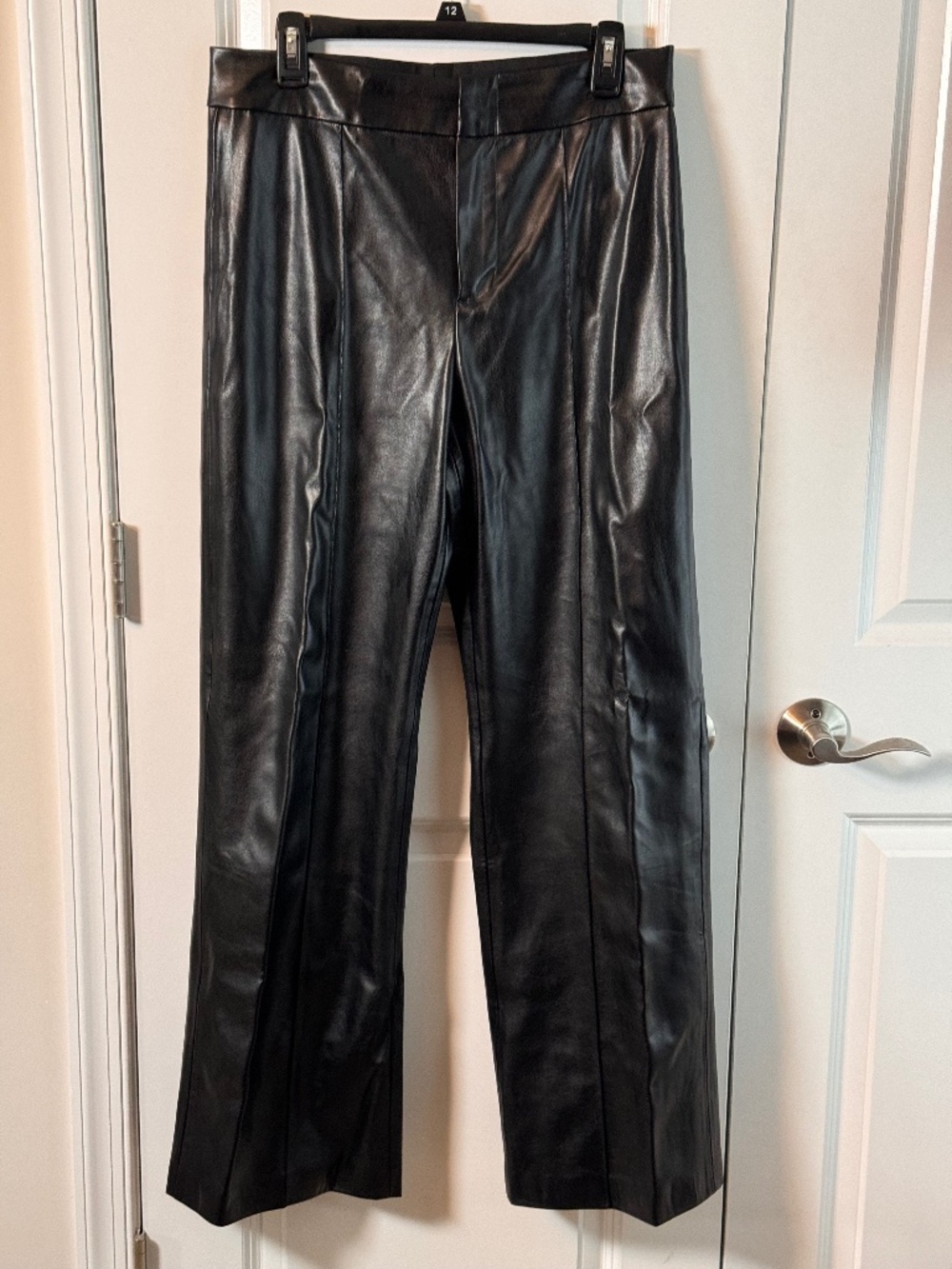 Boston Proper Faux Leather wide-leg pants